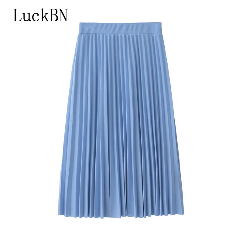 Женская плиссированная юбка элегантная с высокой талией каваи весна-осень |