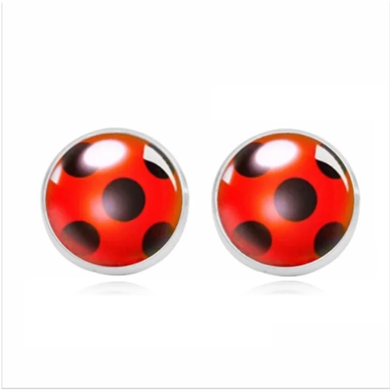 

New Ladybugs Insect Animal Earrings Girls Party Gift Anime Jewelry wholesale
