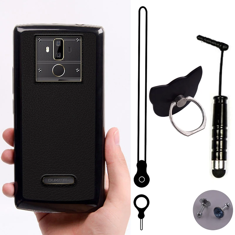 ITien защитный чехол для Oukitel K7 6 дюймовый ремешок ручка с кольцом TPU силиконовый Etui