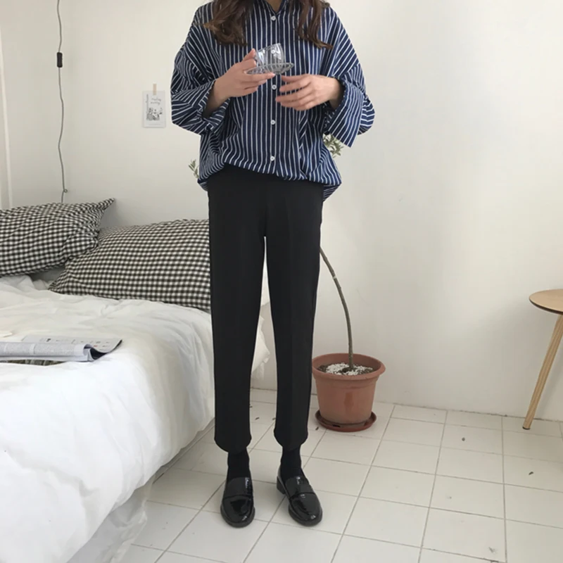 Брюки женские 2020 Ретро прямые молнии длиной до щиколотки элегантные брюки