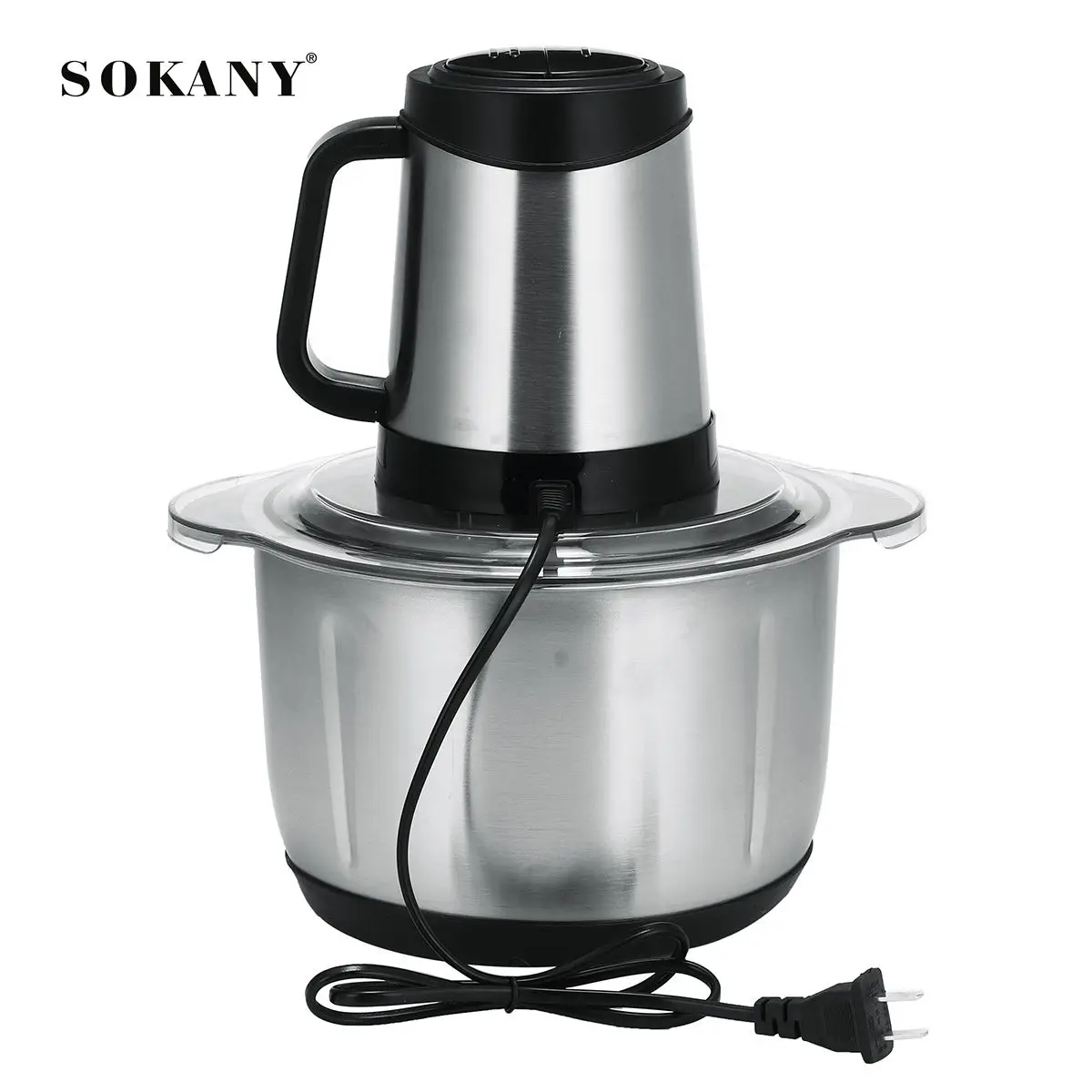 

Meat Grinders 4L 5Blade Stainless Steel Electric Chopper Vegetable cutting Minced Meat Machine Kitchen Blenders Speed Adjustable