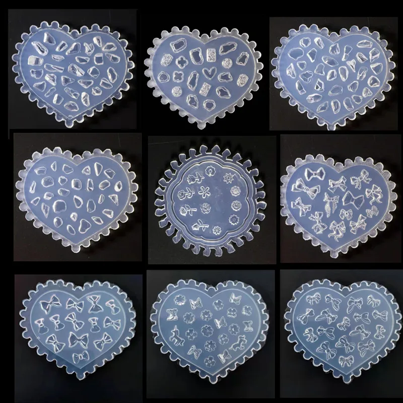 3D резьба силиконовые формы для ногтей штамповка шаблон оболочки ювелирных