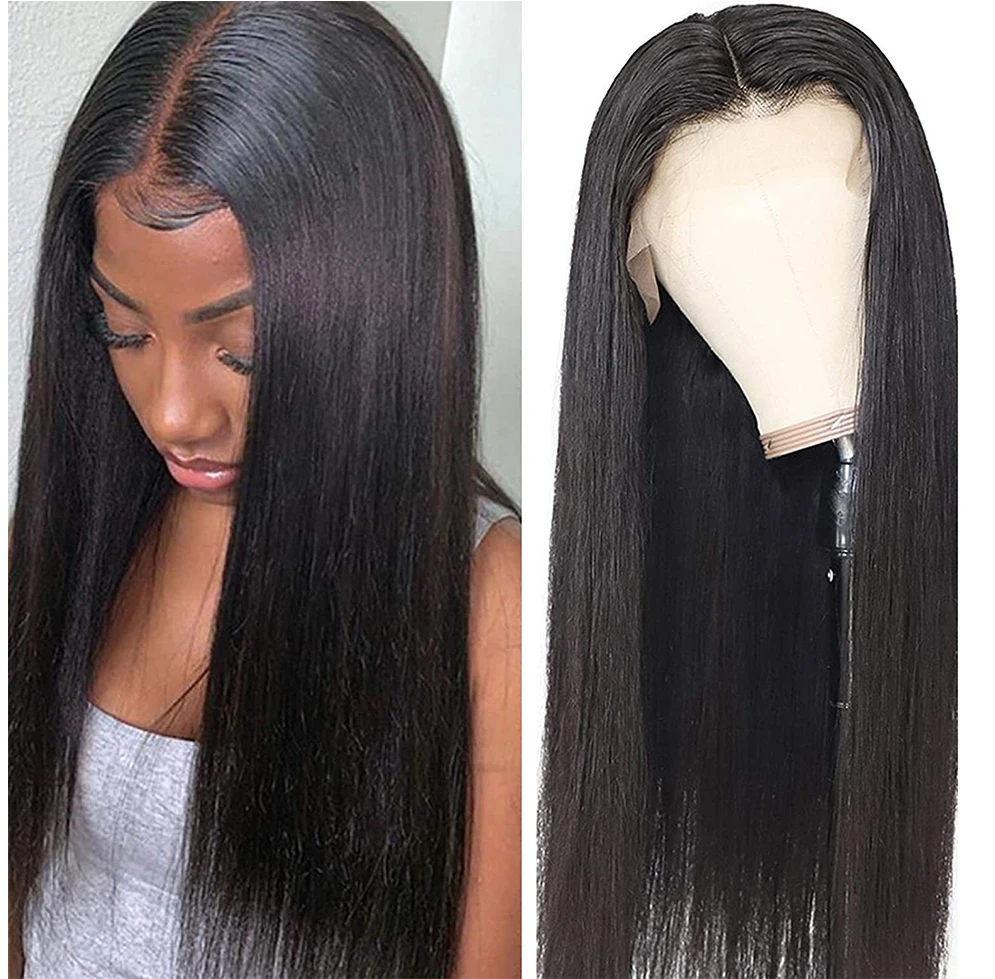 Lace Front Human Hair Wigs Pre Plucked With Baby Hair Brazilian Remy Hair 13×4×1 Lace Wigs T Part Lace Front Wigs Straight Wigs