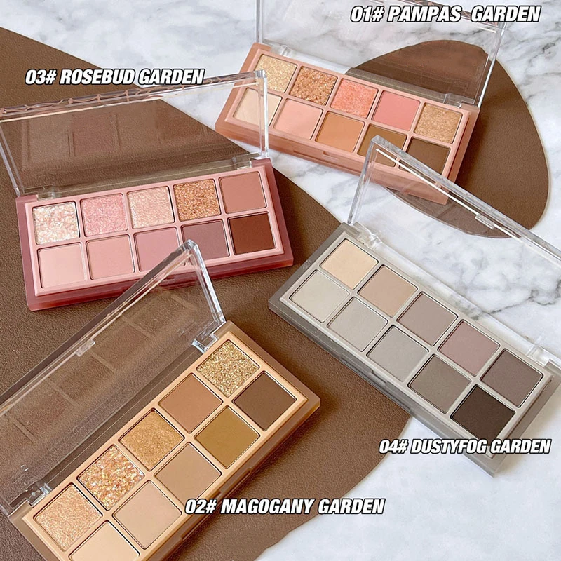 

DIKALU 10 оттенков s тени для век Палитра натуральные мерцающие перламутровые матовые тени для век сияющая пудра для глаз диск для теней пигмент...