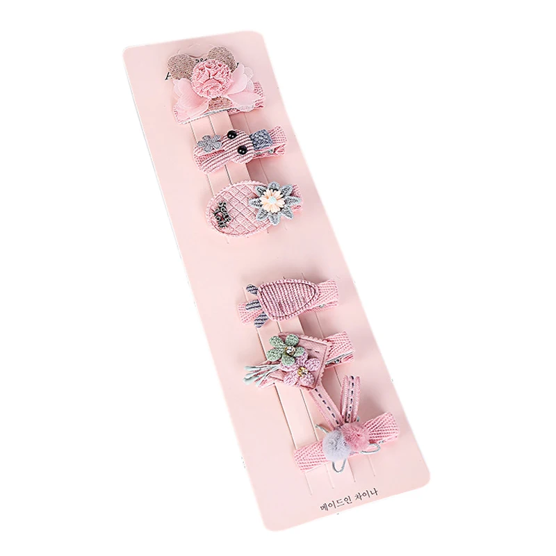 

6 Pcs Cute Girls Hair Clips New Girls Princess Hair Accessories Cartoon Animal Hair Pin Children Hairpin Set