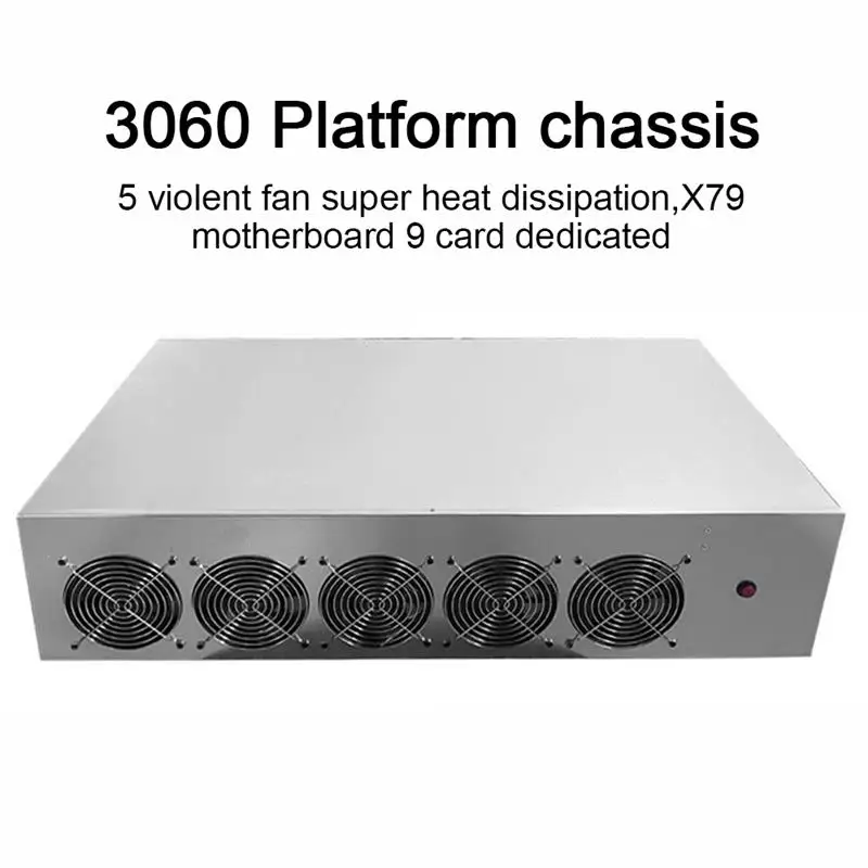5/9 GPU Mining PC чехол X79 материнская плата 3060 графическая карта шасси с 3/5