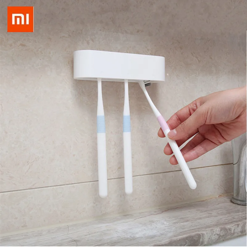 Xiaomi Happy Life органайзер для хранения ванной комнаты держатель для зубной щетки настенный держатель для ванной комнаты подставка клейкая продукция для ванной комнаты