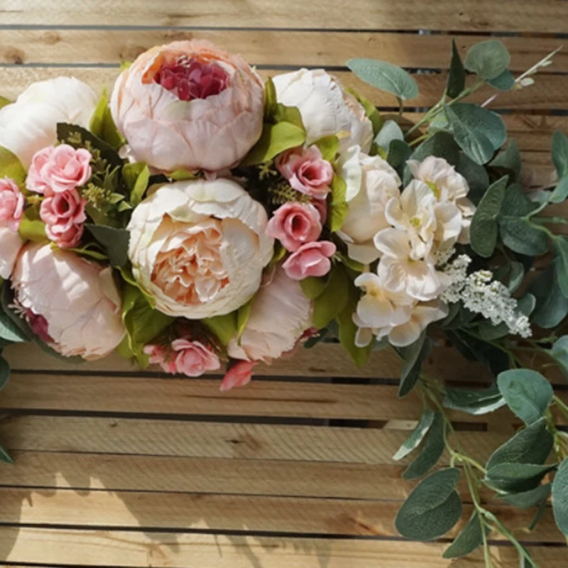 

Simulation Flower Decorative Wreaths Door Hanging Ornaments Wedding Christmas Flower Garland