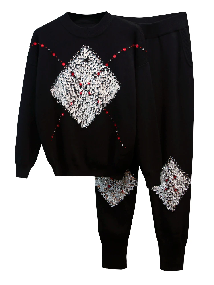 HIGH STREET/Новинка, стильный костюм для подиума, комплект женской футболки с короткими рукавами, Джинсовый комплект со штанами