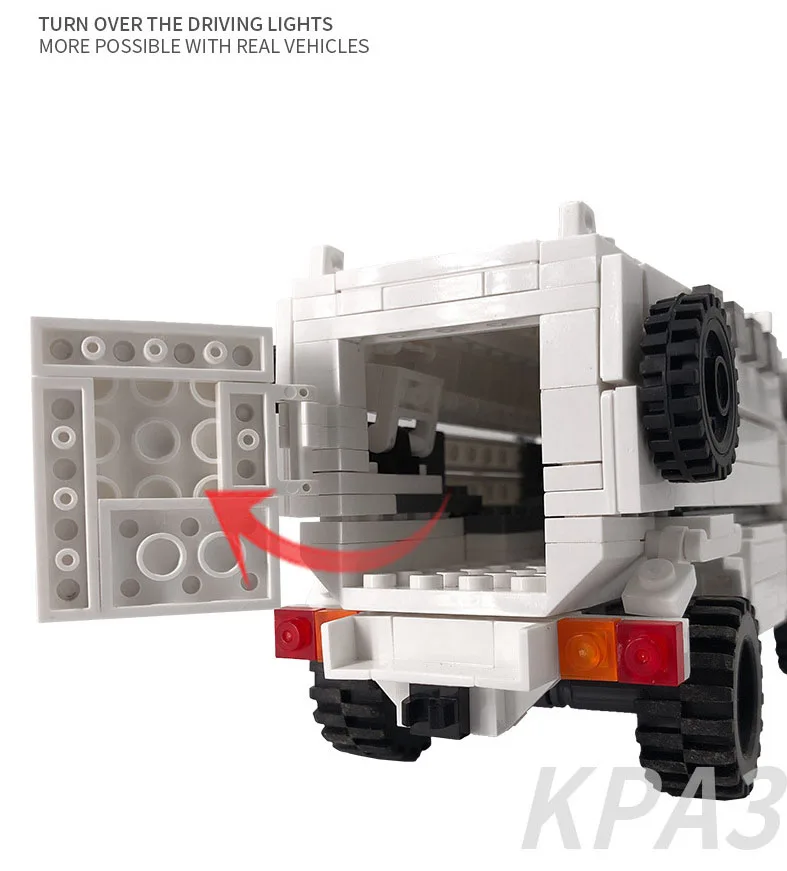 Moderner Militär-Ukraine-KPA3-Muldenkipper Batisbricks MOC Baustein-Modell Krankenwagen Bausteine Spielzeug für Geschenke – Detail 3