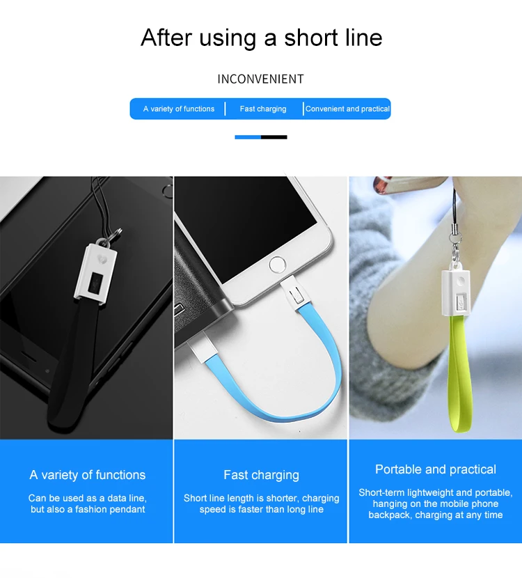 Мини брелок USB кабель для huawei samsung Xiaomi Портативный 2A Micro usb type-C USB-C кабель аксессуары портативный зарядный кабель