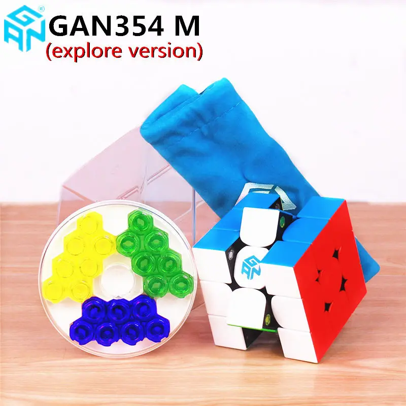 New GAN 354 M Explore Version Magnetic Magic Cubes Stickerless GAN354M Discover Magnets Puzzle Speed With GES GAN354 | Спорт и