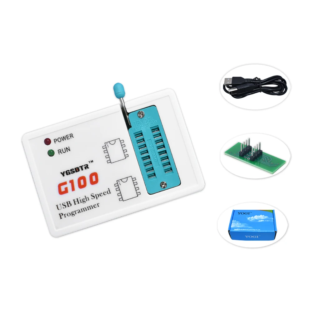 Newest Version G100 High Speed USB SPI Programmer 24 26 25 93 Bois EEPROM Flash support Compatible with EZP2010 EZP2013 EZP2019 |