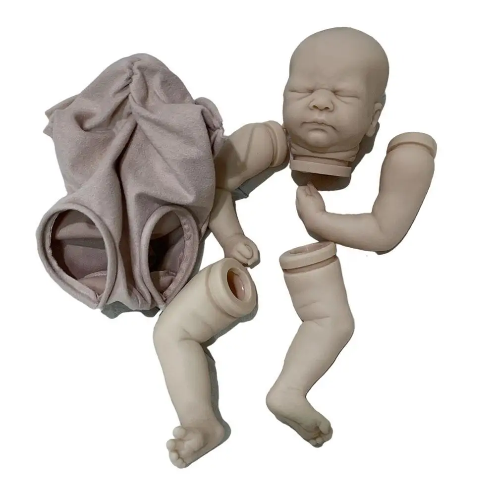 

17Inch Limited Edition Reborn Doll Kit Simulation Flesh-colored Popular Kit Lifelike Cute Closed Eyes Doll Soft Feel