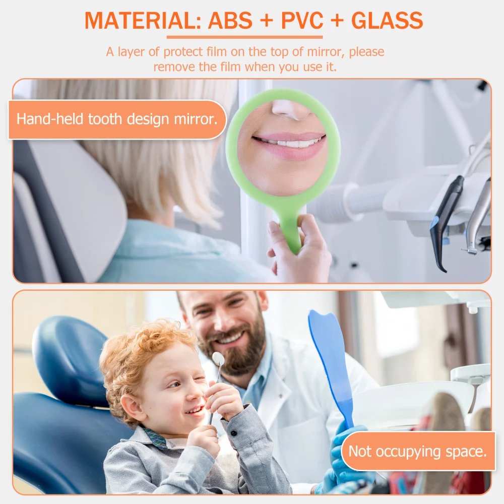 

Tooth Shaped Mirror Handheld Mirror Dentist Gift Nondeformable Mirror