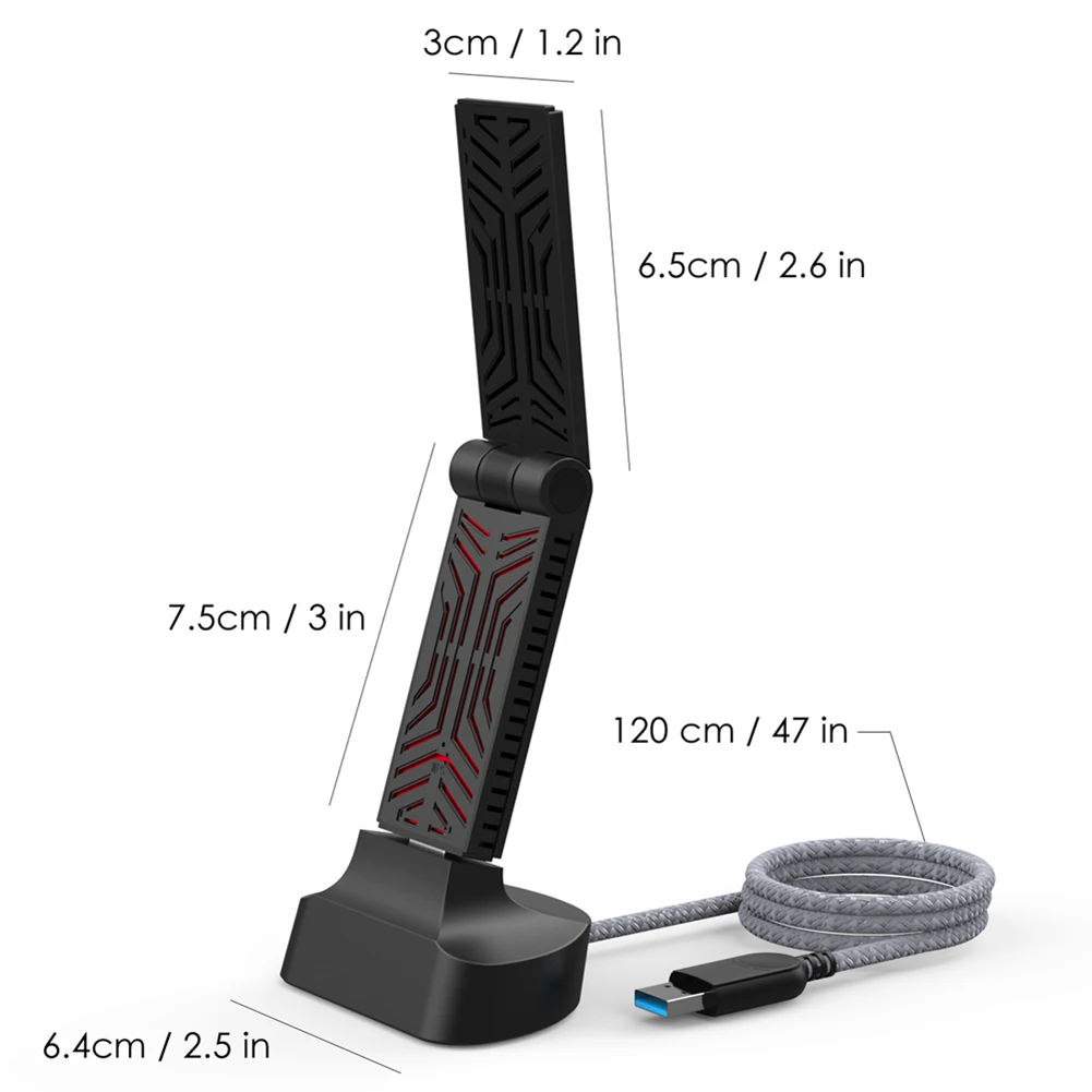 

WLAN Wireless Network Card WN690A5 USB 3.0 WiFi Adapter AC1900 Dual Band for Windows XP / Vista / 7/8 / 8.1 / 10, for MAC