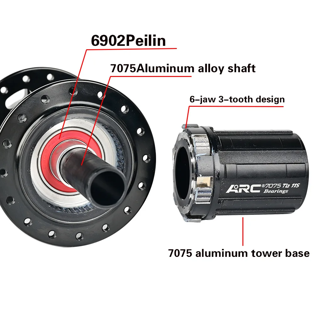 ARC MT009 MTB HUB 6 Claws 148x12 110x15MM 8 9 10 11 12Speed 32H BOOST Mountain Bike Hubs For XT M8100 M7100 M6100