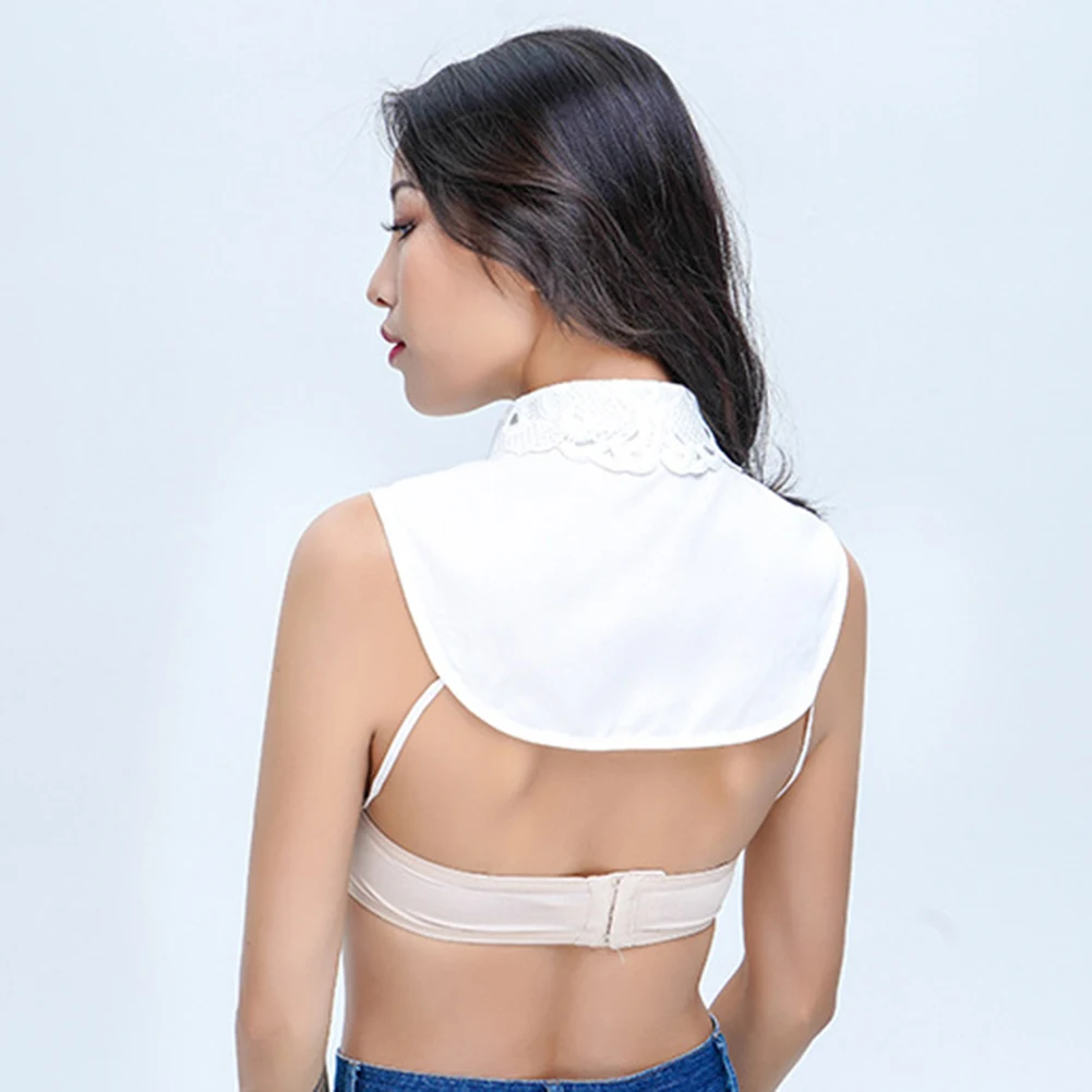 Женский накладной воротник съемное однотонное ожерелье с лацканами рубашка