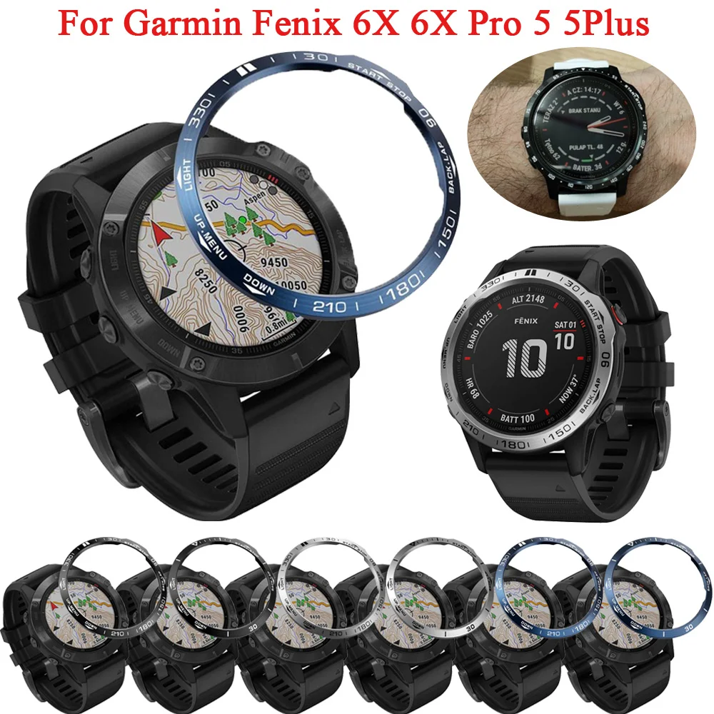 

Металлический чехол с кольцом-ободком для Garmin Fenix 6 6X 6xpro/6X Sapphire 5 5Plus, защитный чехол с рамкой для Garmin Fenix 6 5