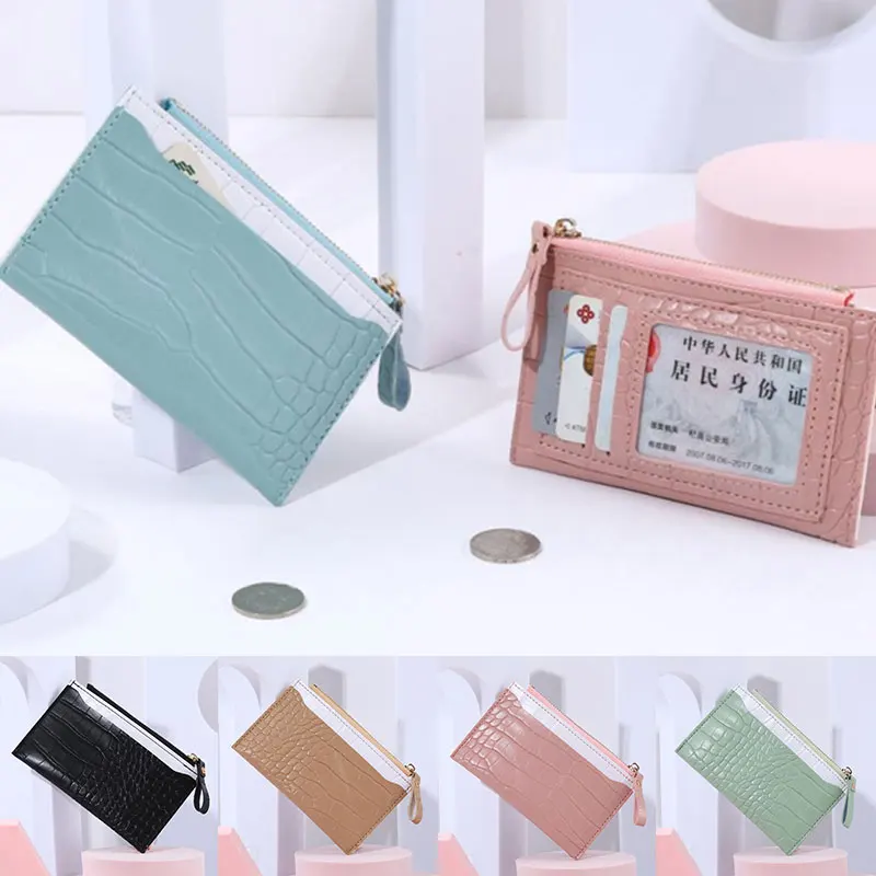 

Popular Crocodile Pattern Card Holder Lady Temperament Versatile Style Classic Multi-card Slot Card Holder PU leather Coin Purse