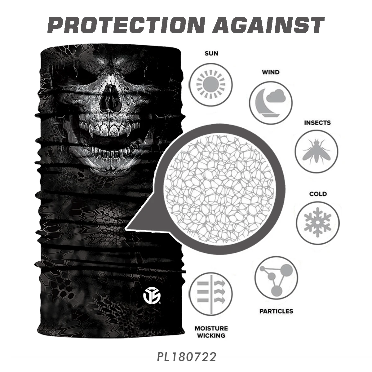 3D бесшовная Волшебная бандана шейный Гетр Череп призрак Джокер клоун трубчатый