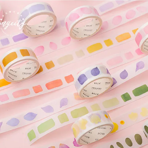 Kawaii акварель растения Diy цветы декоративная лента васи Скрапбукинг планировщик