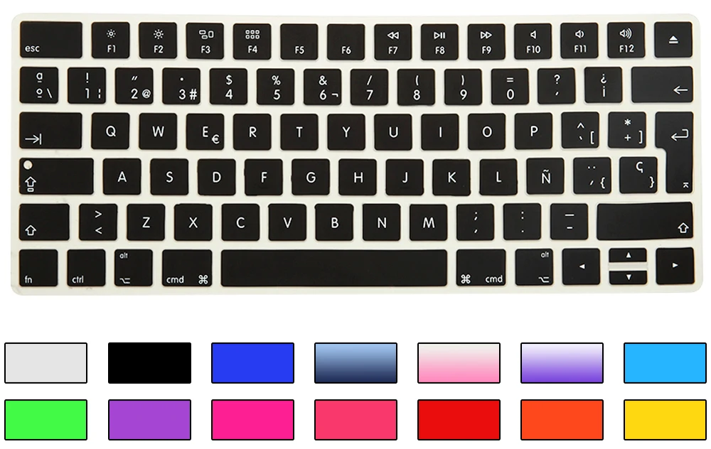Чехол для клавиатуры HRH Slim ESP с испанской раскладкой силиконовый чехол Apple Magic