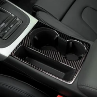 fit for audi a5 a4 b8 2009 2015 carbon fiber trim cup holder decorative frame decal cover sticker cover car styling accessories