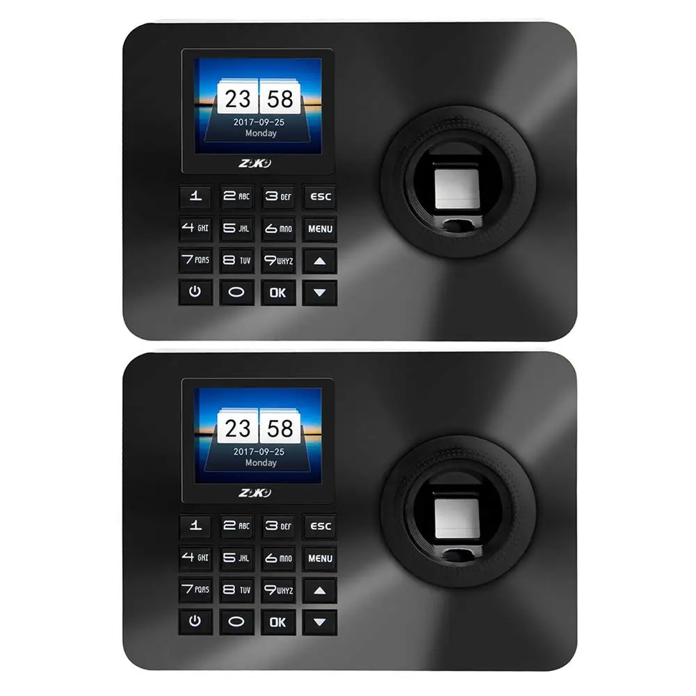 

ZK-TA10 Fingerprint Password Recognition 2.4 inch HD Color Screen Access Control Checking-in Recorder U-disk Output 175x125x35mm