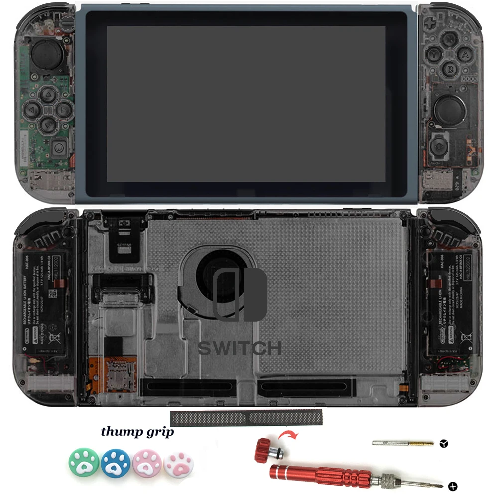 

Black For Nintend Switch Console Replacement Housing Shell Cover for Nintendo Switch Joycon Case with Full Set Buttons