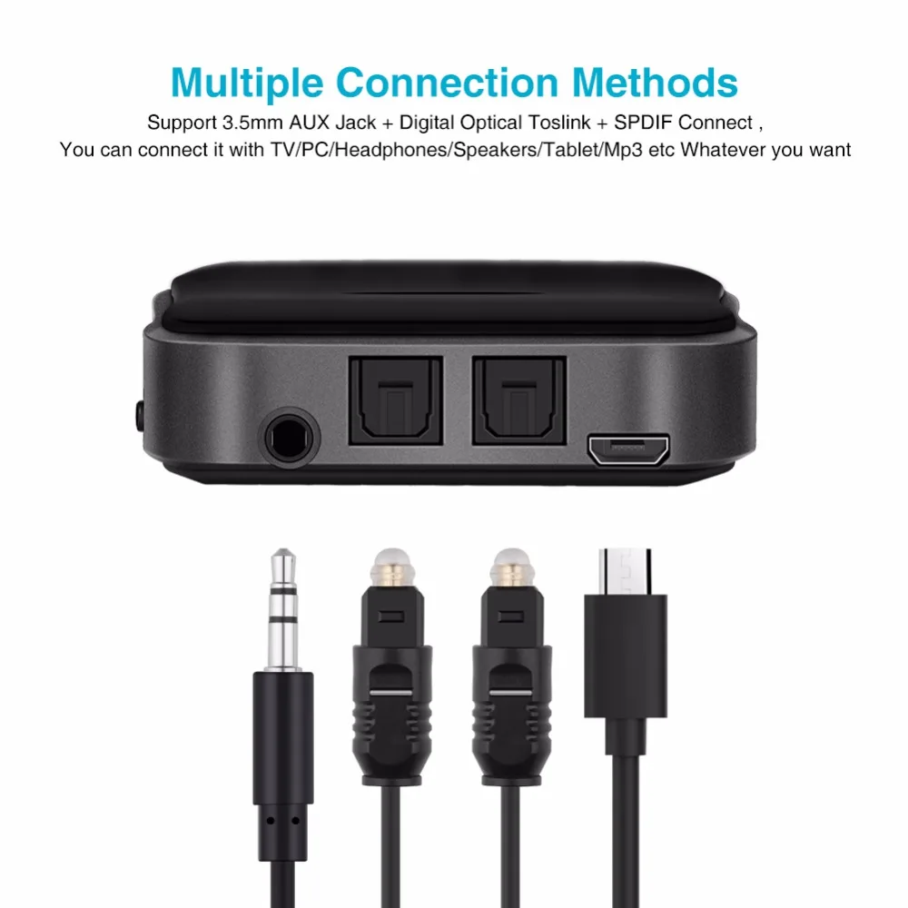 Bluetooth-совместимый 5 0 передатчик приемник APTX HD адаптер 3 мм/SPDIF/цифровой оптический