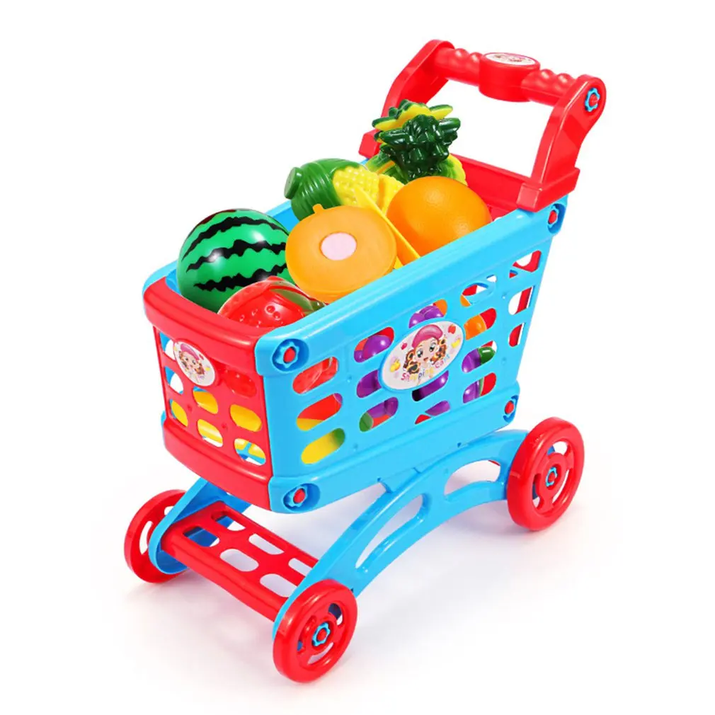 Simulation Supermarket Shopping Cart Pretend Play Toy Mini Plastic Trolley Gift for Children Role in Game | Игрушки и хобби