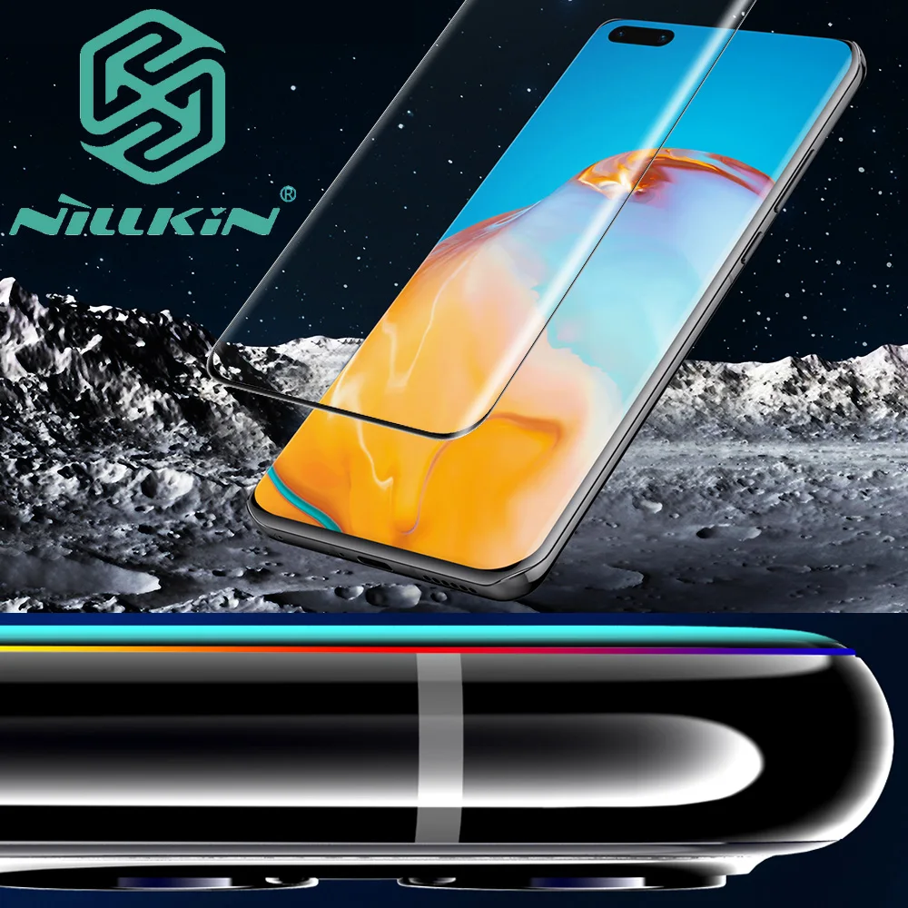 Nillkin 3D CP + Max закаленное стекло для Huawei P40 Pro Plus полное покрытие экрана с клеем