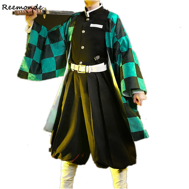 

Demon Slayer:Kimetsu no Yaiba Costume Kamado Tanjirou Agatsuma Zenitsu Tomioka Giyuu Kamado Nezuko Kimono Uniforms Wigs Cosplay