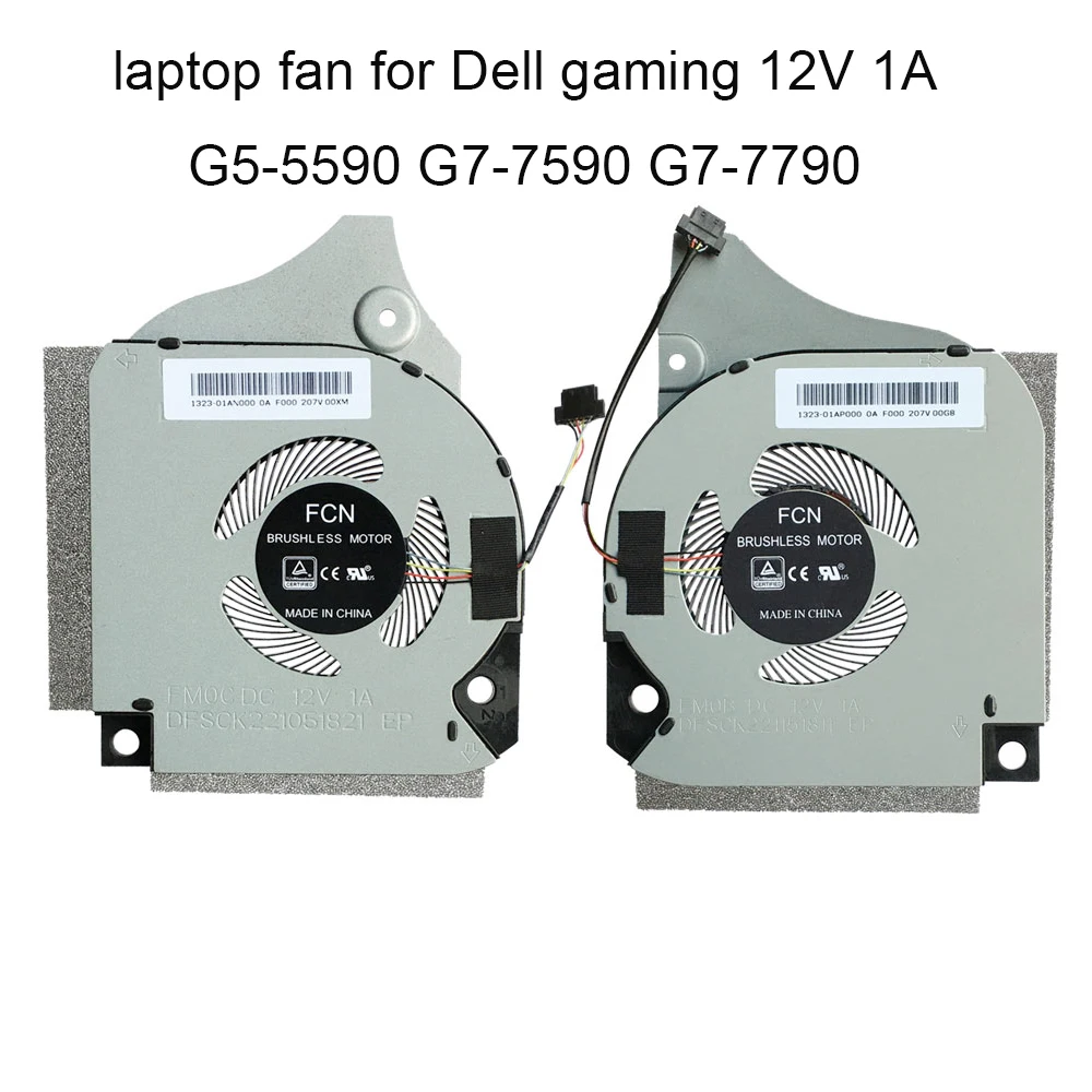 GPU Процессор Охлаждающие вентиляторы для DELL Inspiron G5 5590 G7 7790 7590 006KT2 06KT2 09THTN 9THTN