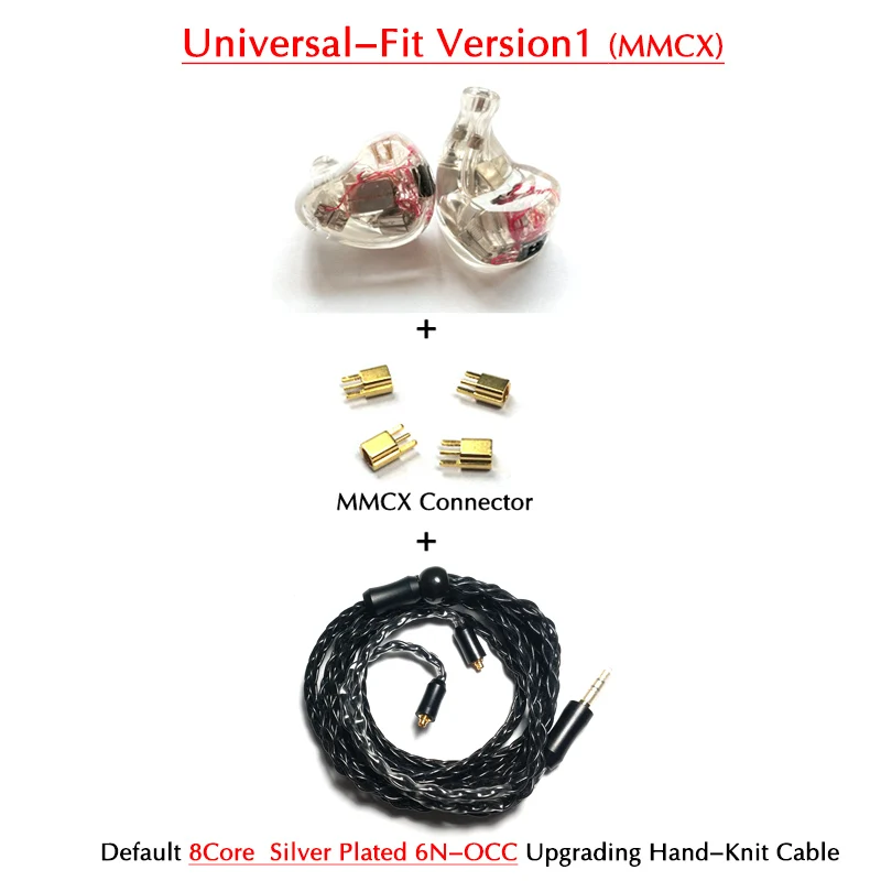 MEGA12 In Ear Monitor Custom Earphone Hifi Earbud Noise Cancelling with 12 Sonion Knowles Top Balanced Armature Receivers - Цвет: UIEM MMCX