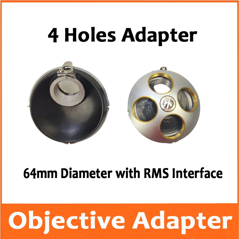 

4 holes objective converter Biological Microscope Revolving Nosepiece Four-hole Biological Microscope Objective Lens Adapter