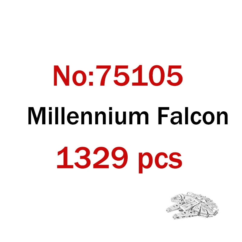 

In Stock Compatible Star Millennium 05007 Falcon 75105 81009 79211 Spacecraft Building Blocks Toy Bricks Boy Kid Adult Gift