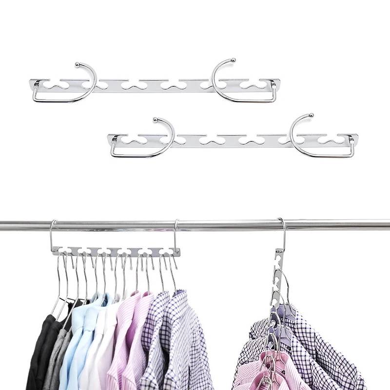 

1pc Magic Clothes Hangers Smart Closet Saver Pack of 6 Heavy-Duty Space Saving Wonder Hanger Wardrobe Organizer System