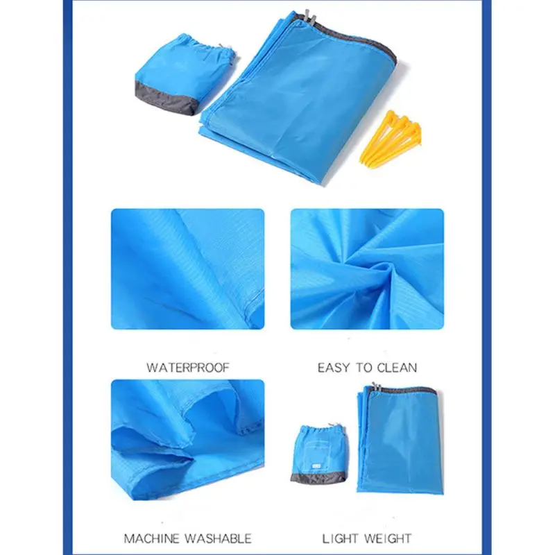 Foldable Picnic Blanket Large Waterproof Beach Mat Portable Storage Floor | Спорт и развлечения