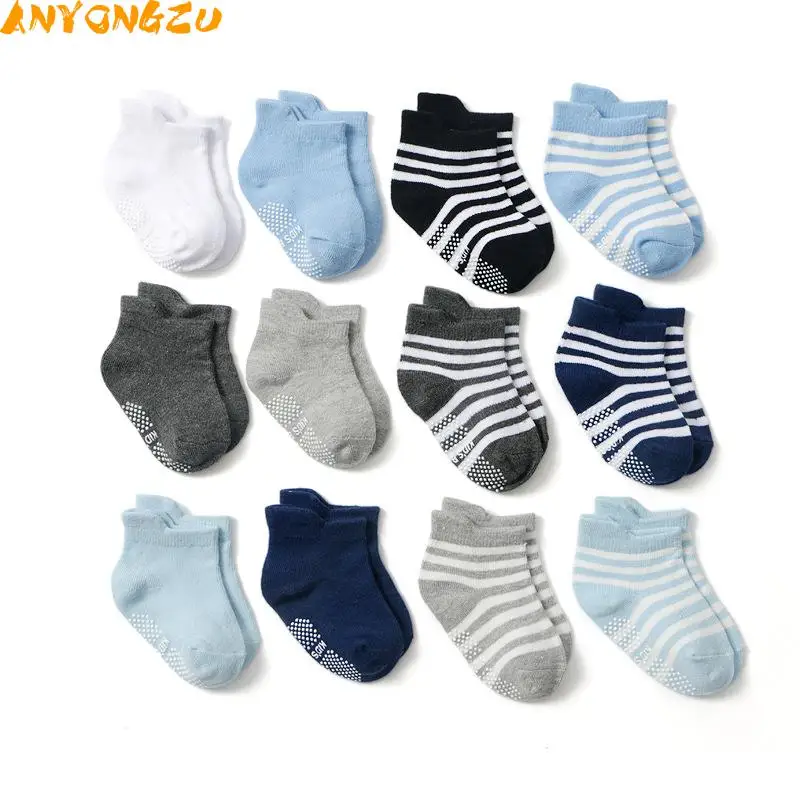 Носки детские из чистого хлопка милые Нескользящие для мальчиков и девочек