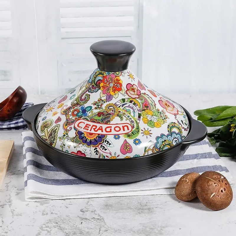 

Taji Pot Ceramic Casserole Soup Pot Stewpot Rice Thermal Cooker Cooking Pot Boilers Kitchen Cookware Hotpot Pan Pan Claypot Rice
