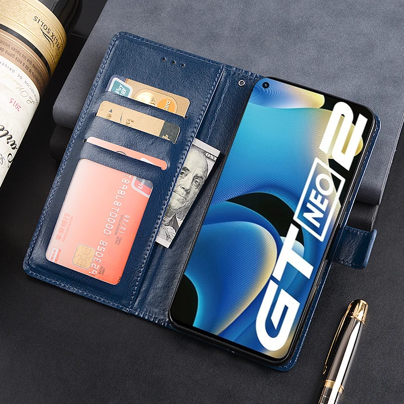 

Кожаный чехол-книжка для Realme GT Neo2