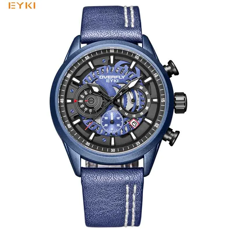 EYKI креативные кварцевые наручные часы с большим циферблатом автоматические