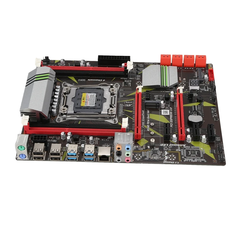 X99 LGA2011-3 материнская плата 4 канала DDR3 32G ram NVME SSD M.2 SATa 3 0 USB PCIE 16X ATX для процессора Intel
