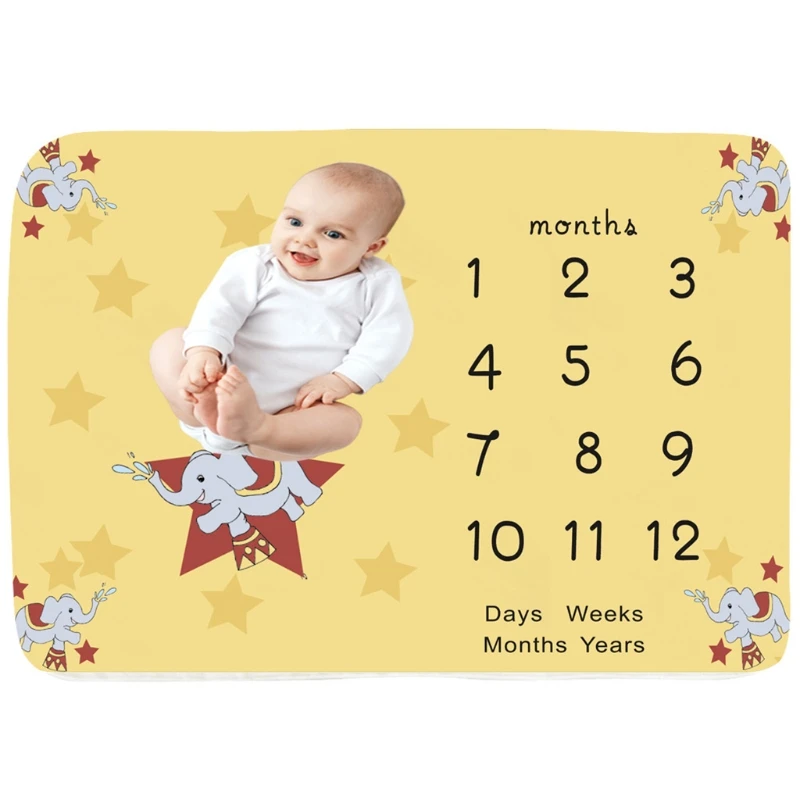 

Newborn Baby Milestone Blankets Photography Blanket Bathing Towels Flower Print Soft Blanket DIY Infant Photography Props QX2D