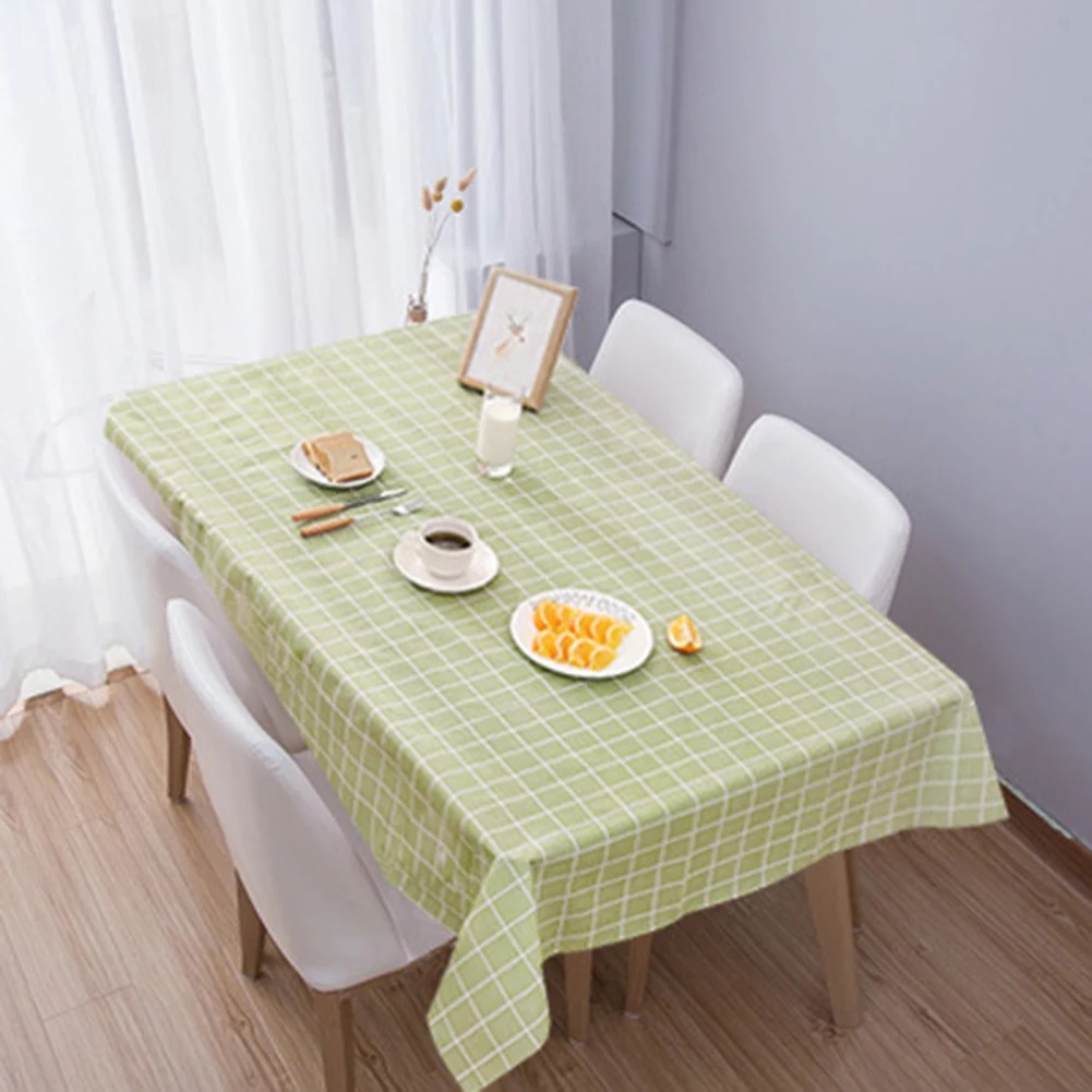 Маслостойкая Скатерть для обеденного стола Водонепроницаемая клетчатая