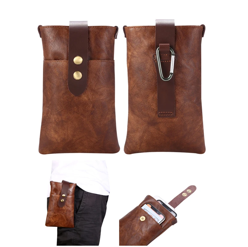 Дизайнерская поясная сумка с 2 отделениями для мобильных телефонов Samsung Iphone Huawei