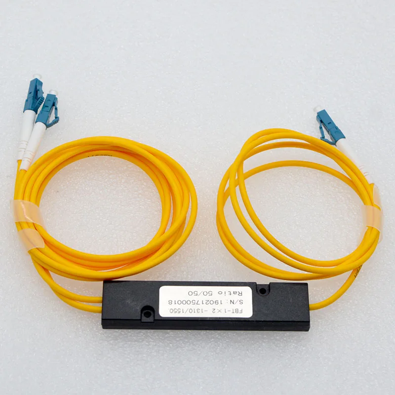 10pcs New LC/UPC 1:2 Optical Fiber Splitter 50:50 Single Mode Taper Type Tapered Box LC Fiber Optical Splitter Free Shippng
