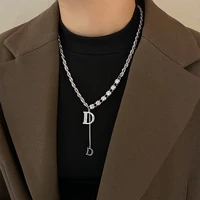 stainless steel products for wholesale resale in brazil letter d pendant necklace light luxury fashion charm jewelry gift women